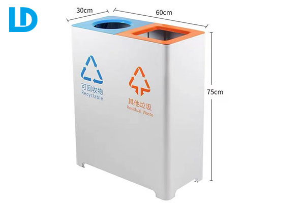 Dual Trash And Recycling Bin Double Garbage Can