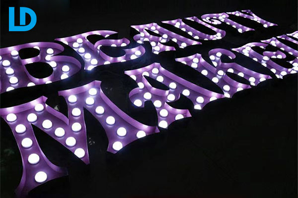 Light Up Letters For Wall Purple Signs