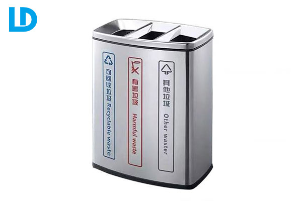 Three Compartment Bin Kitchen Trash And Recycling Can