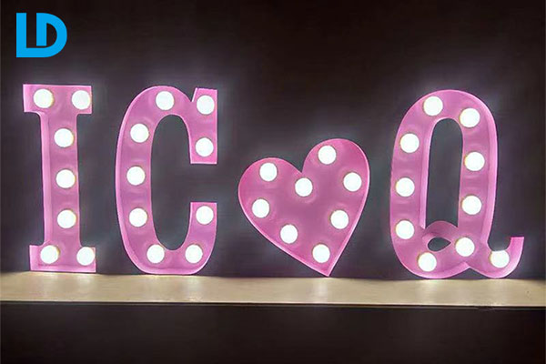 Pink Light Up Letters DIY 3D Marquee Signs