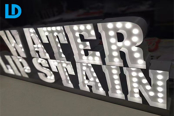 White Light Up Letters Custom Marquee Signs