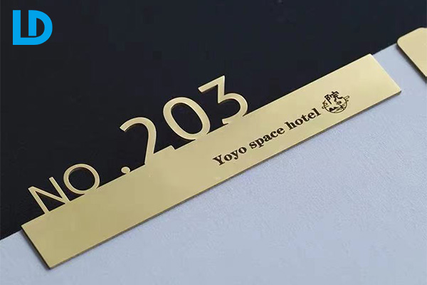 Custom Gold Metal Number Plates Address Sign