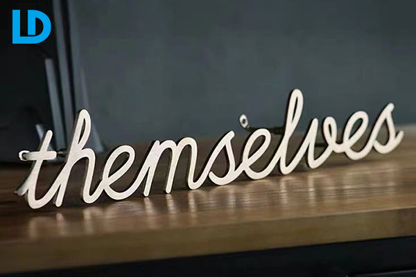 Custom Metal Logo Signs Laser Cut Office Letters Board For Office Wall