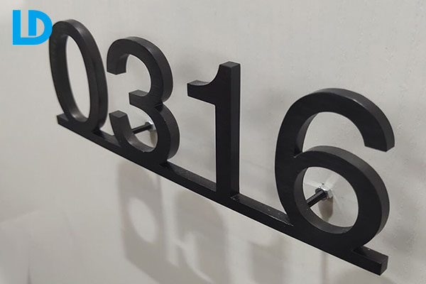 Floating Metal House Numbers Stainless Steel Sign