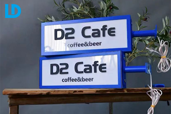 Outdoor Shop Signs Led Illuminated Storefront Lightbox For Coffee Shop