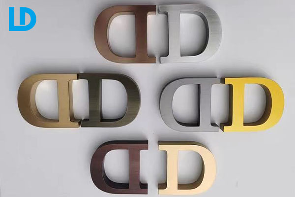3D Metal Signage Three Dimensional Built Up Gold Letter
