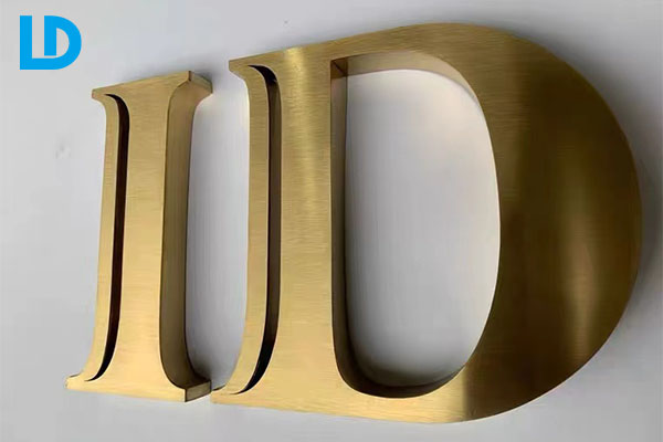 Gold Wall Lettering Custom Indoor Signages