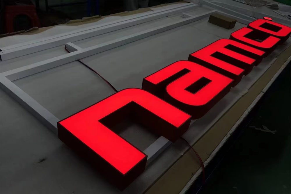 Front Lit Channel Letters Sign Mounted on Raceway