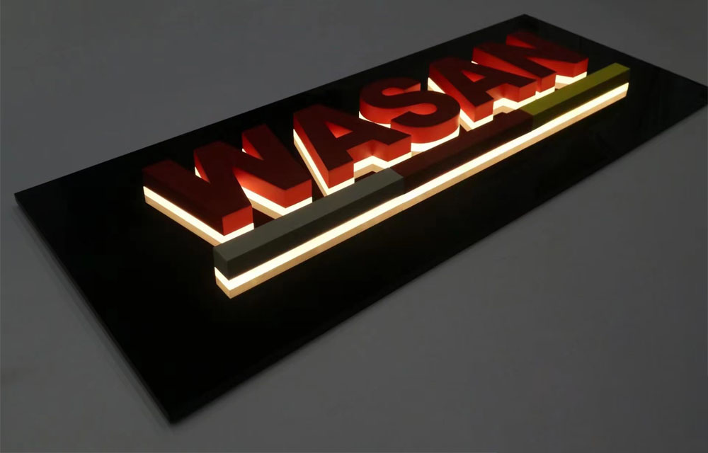 Backlit Lobby Signs LED Metal Wall Letters