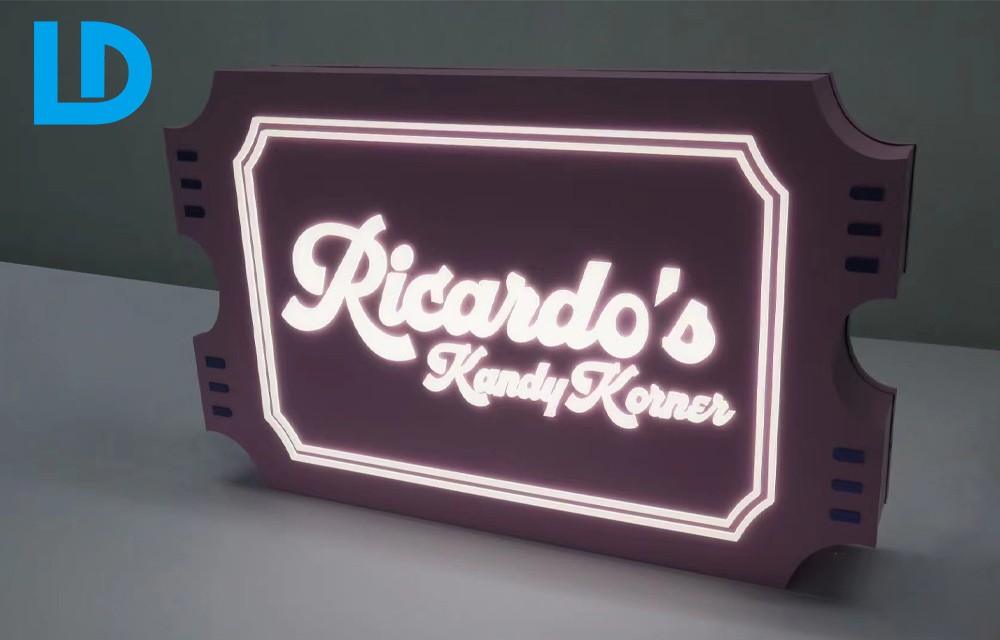 Illuminated Metal Signs with Raised Acrylic Letters for Business