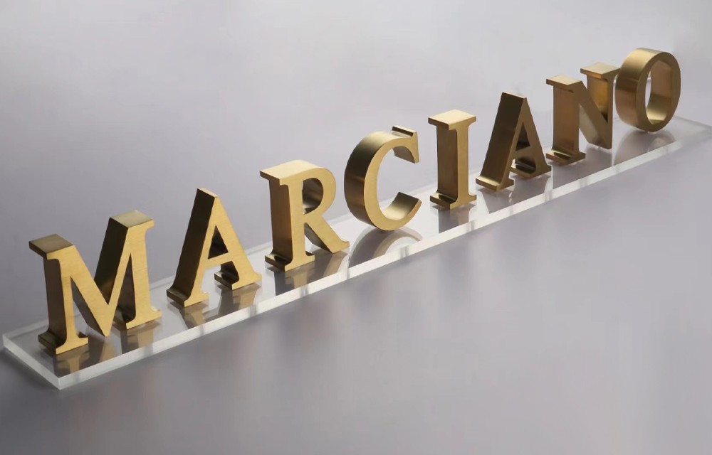 Stand Alone Gold Metal Letters Free Standing Signs