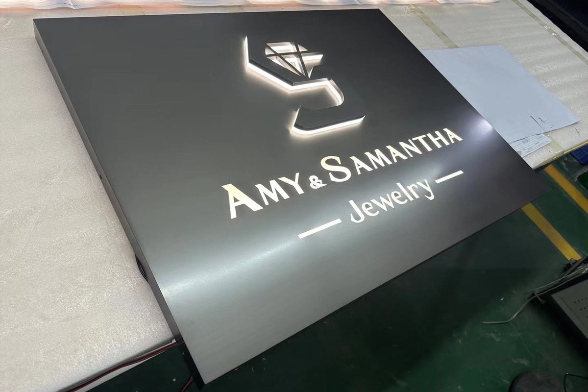 Custom LED Illuminated Metal Jewelry Signs