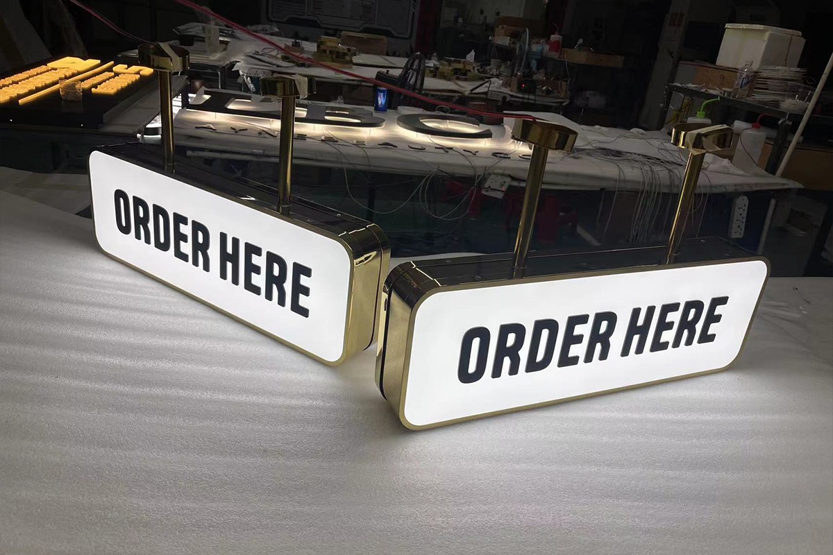 Custom Lighted Order Here Sign