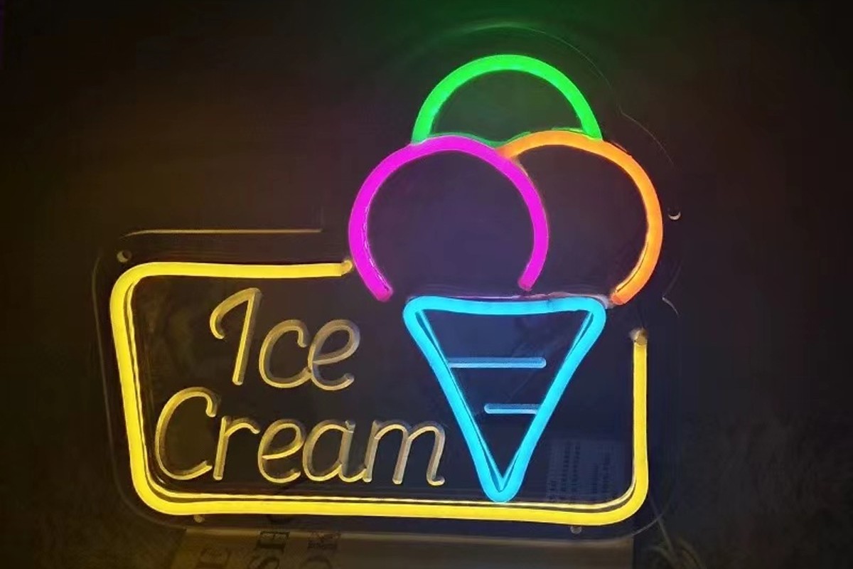 Lighted Acrylic Ice Cream Neon Signs