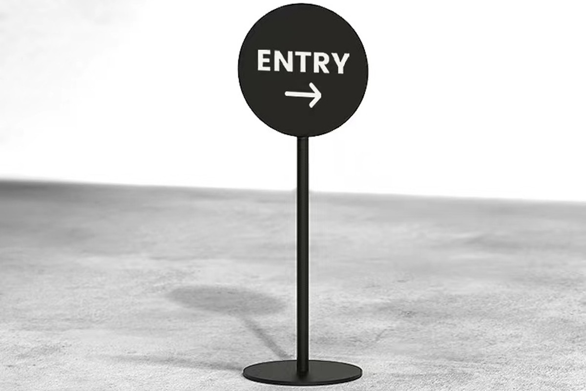 Entry Lollipop Round Sign