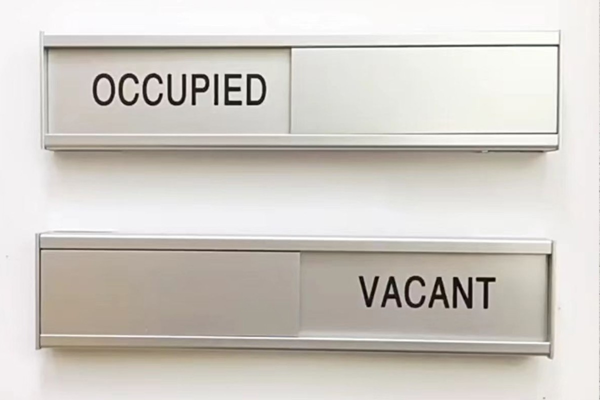 Occupied and Vacant Slider Sign for Office