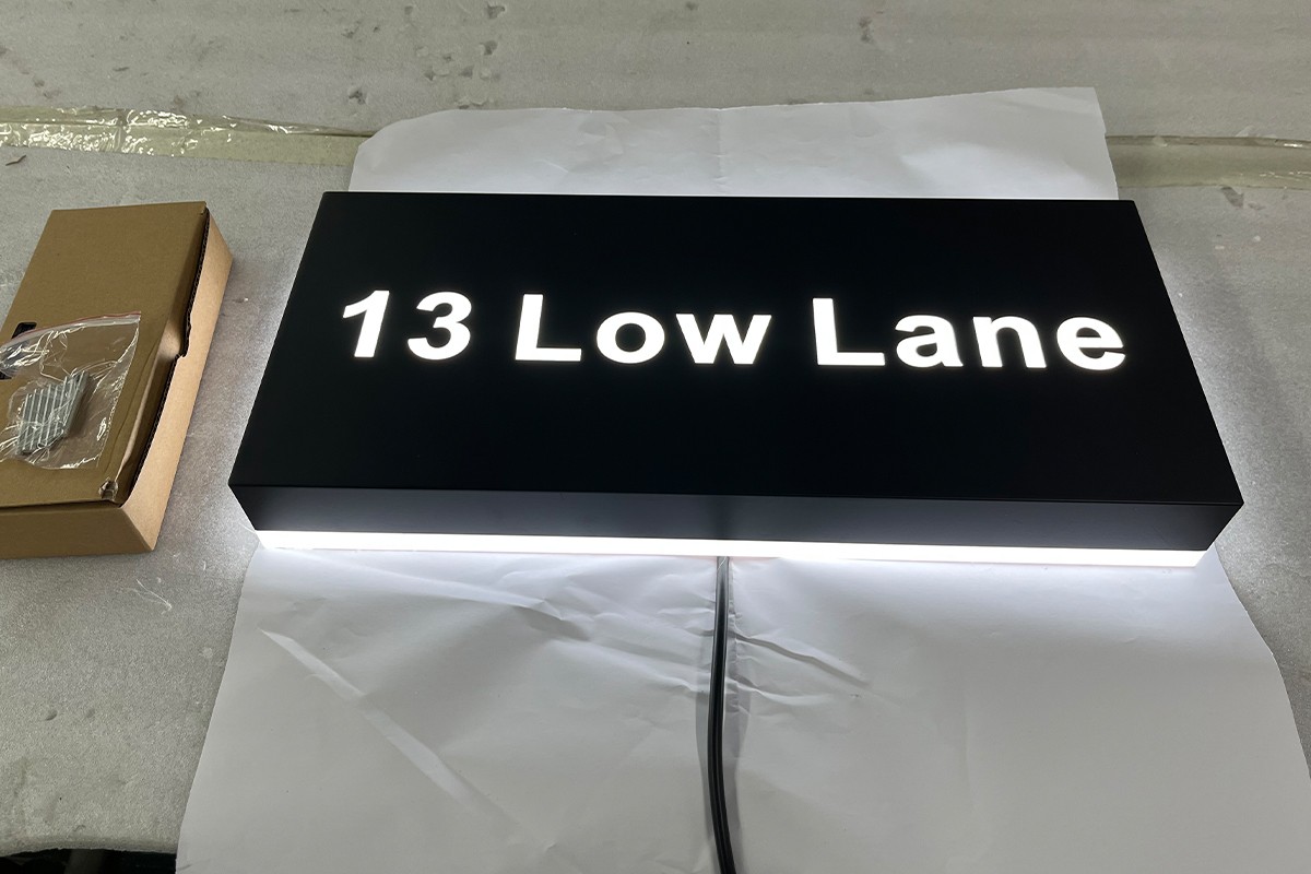 High-quality 316 Stainless Steel Backlit Address Plaque Signs
